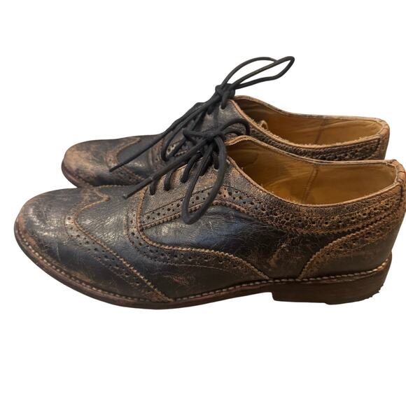 Bed|stu Lita Channing Oxford Distressed leather shoes - Picture 7 of 9